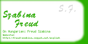 szabina freud business card